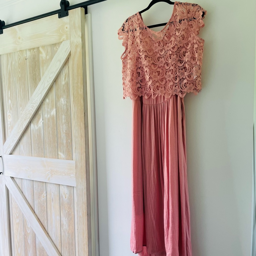 Stylish Cover-Top Pink Dress